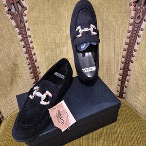 NEW  RAG&CO  black suede shoes size 10